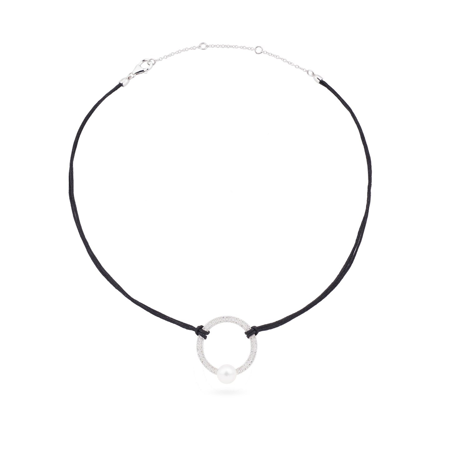 Sofia Choker Cord - White diamonds