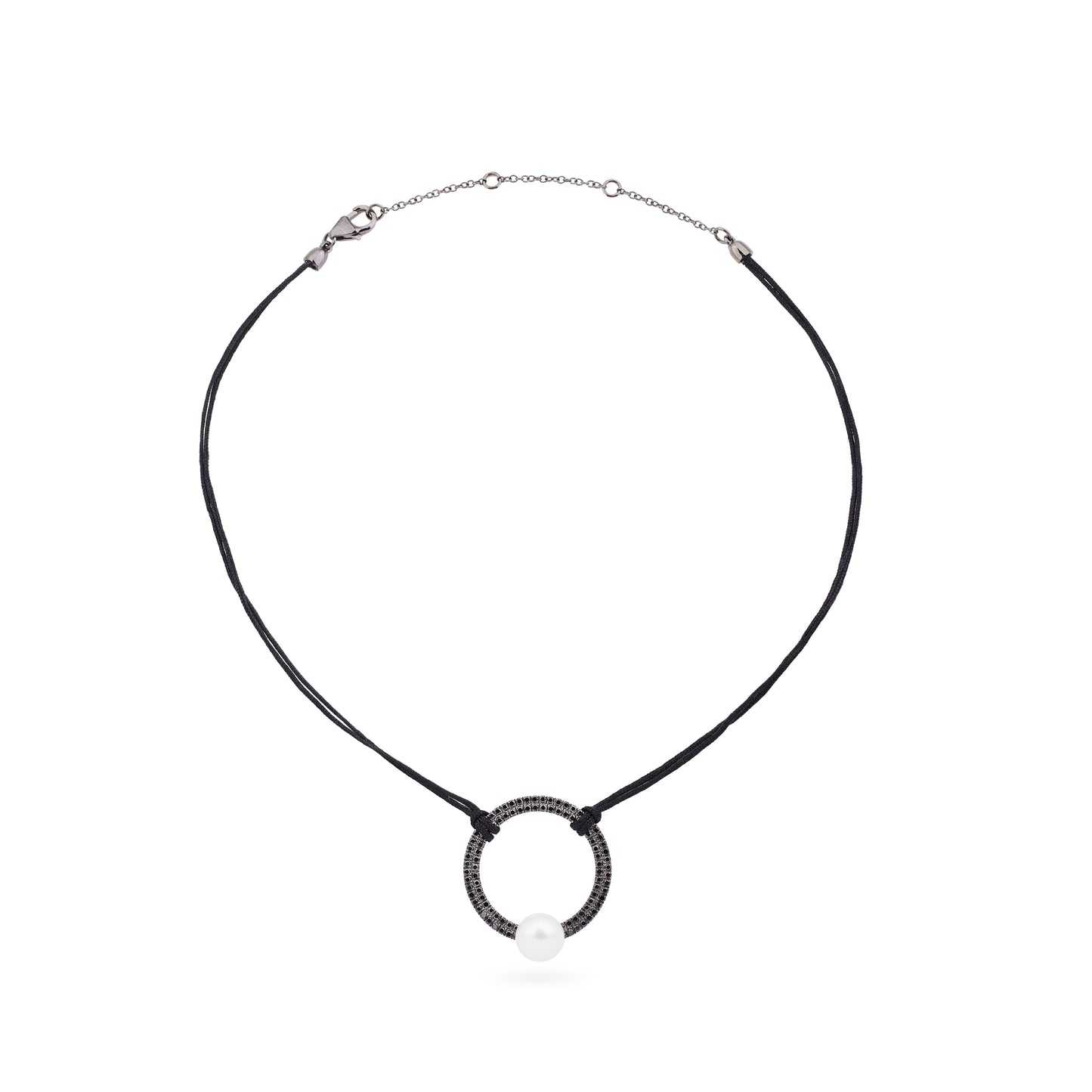 Sofia Choker Cord - Black diamonds