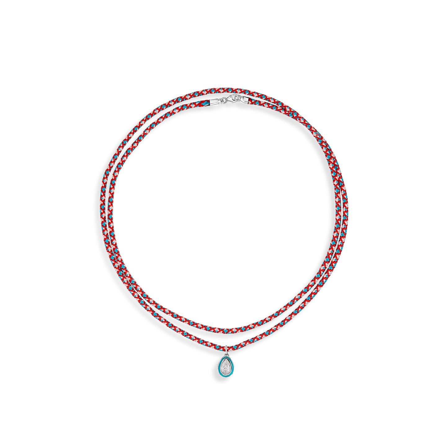 Necklace Pear cut tricolor 0.5k