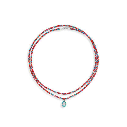 Necklace Pear cut tricolor 0.5k
