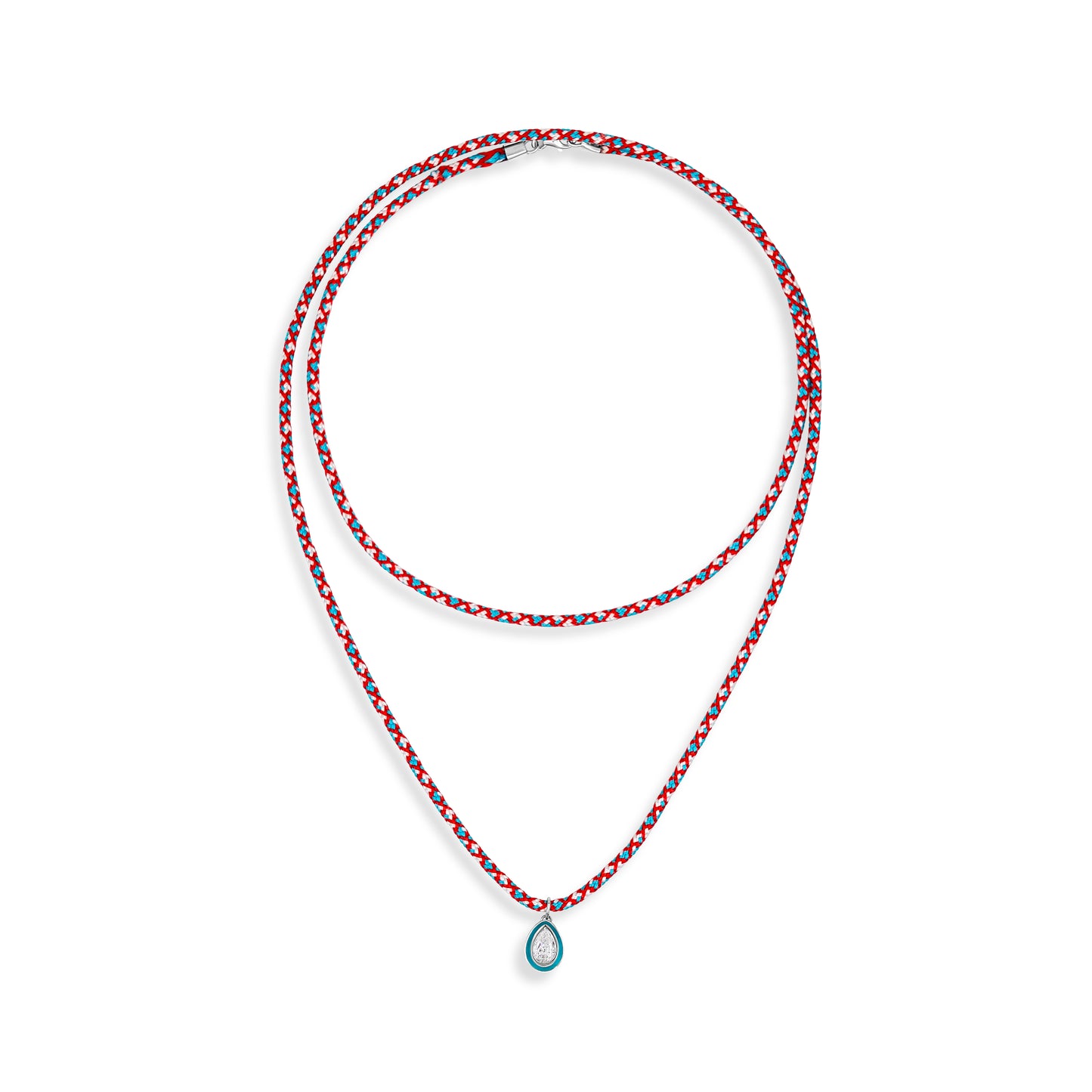 Necklace Pear cut tricolor 0.5k