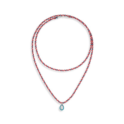 Necklace Pear cut tricolor 0.5k