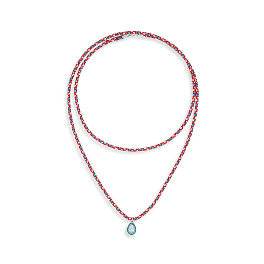 Necklace Pear cut tricolor 0.5k