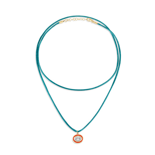 Necklace Oval cut silk