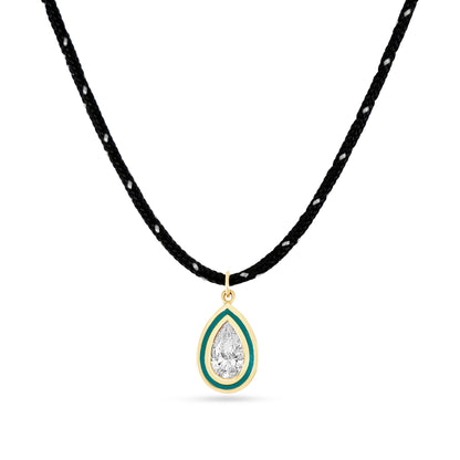 Necklace Pear cut tricolor 1k