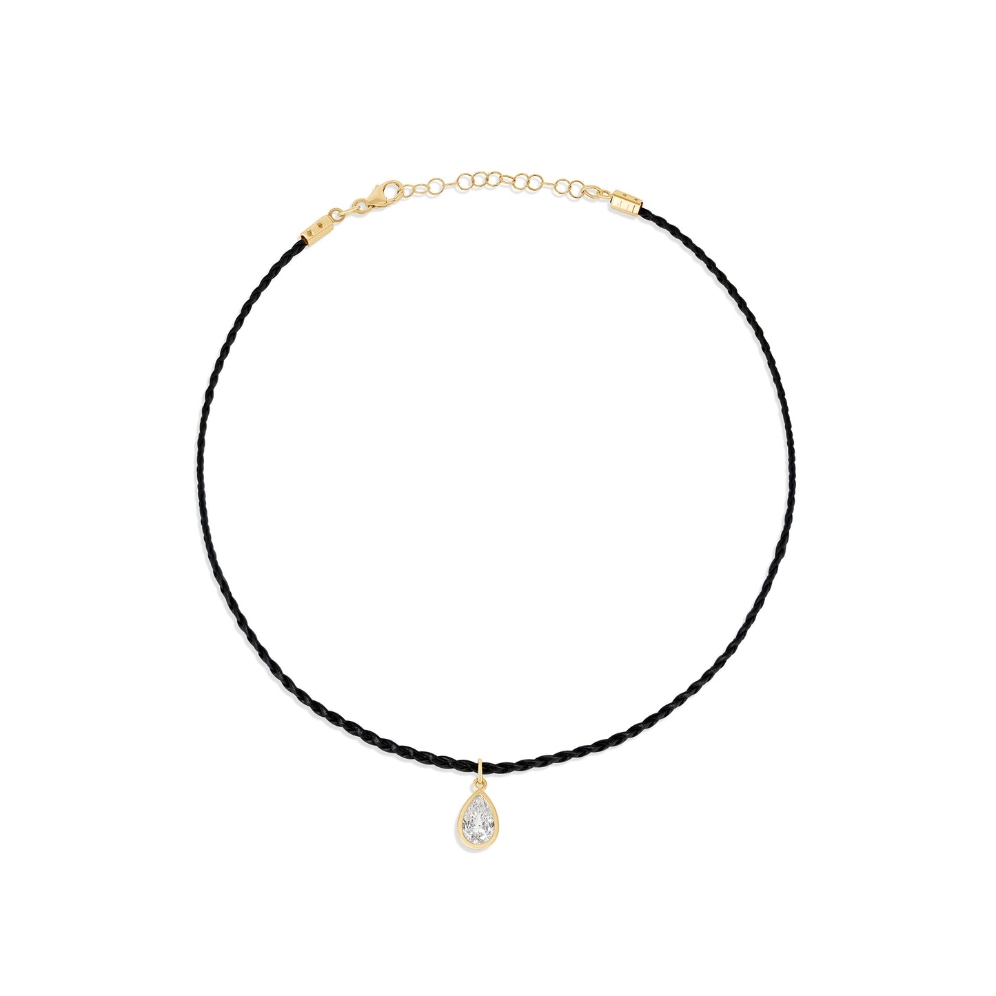 Choker Pear cut leather