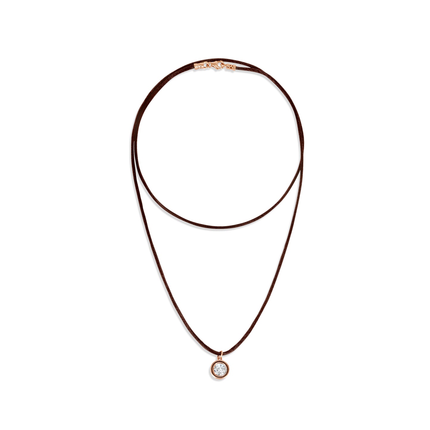 Necklace Round cut silk