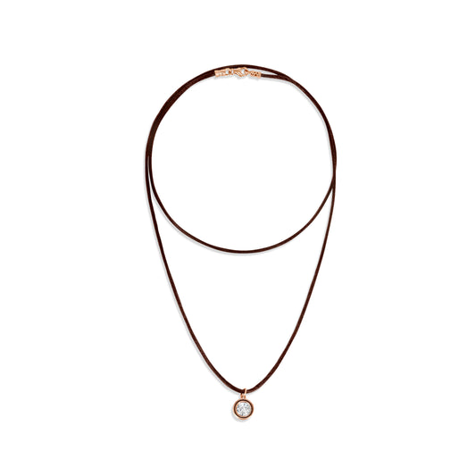 Necklace Round cut silk