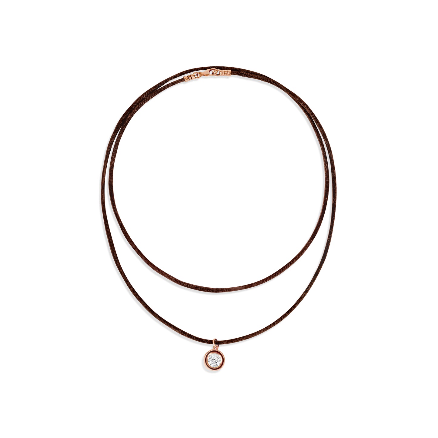 Necklace Round cut silk