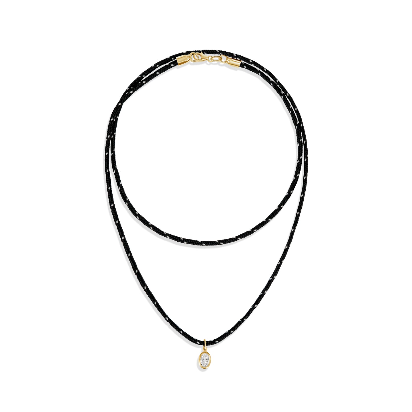 Necklace Oval cut tricolor