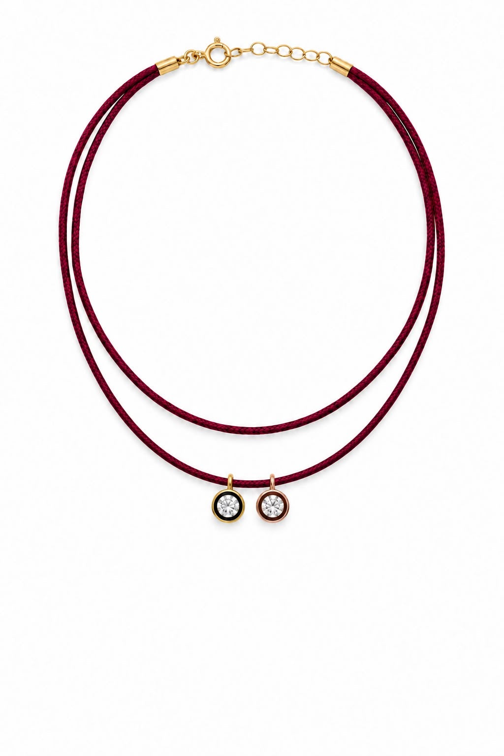 Necklace Round Cut Tricolor Cotton